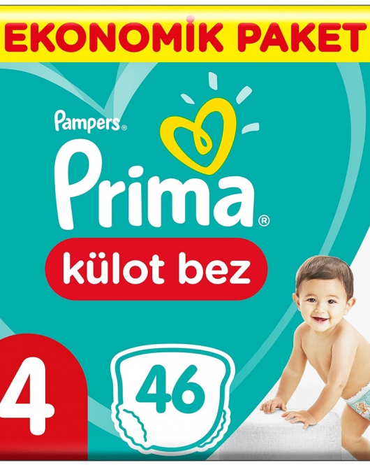 Prima Külot Bebek Bezi Eko Paket 4 Beden 46 Adet