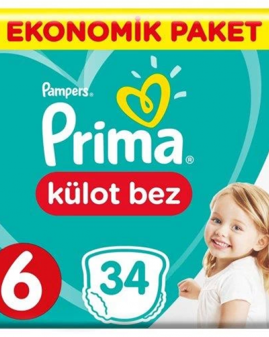Prima Külot Bebek Bezi Eko Paket 6 Beden 34 Adet
