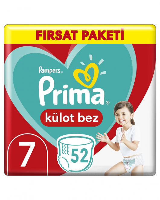 Prima Külot Bebek Bezi Fırsat Paketi 7 Beden 52 Adet