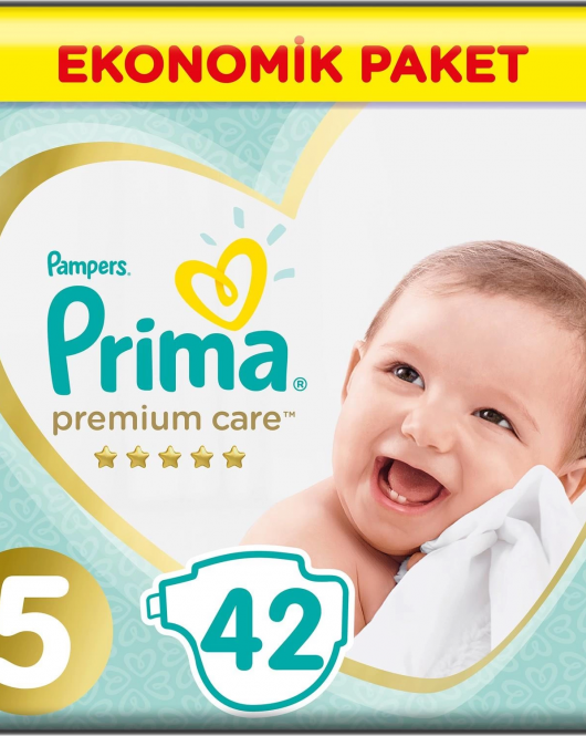 Prima Premium Care Bebek Bezi Eko Paket 5 Beden 42 Adet