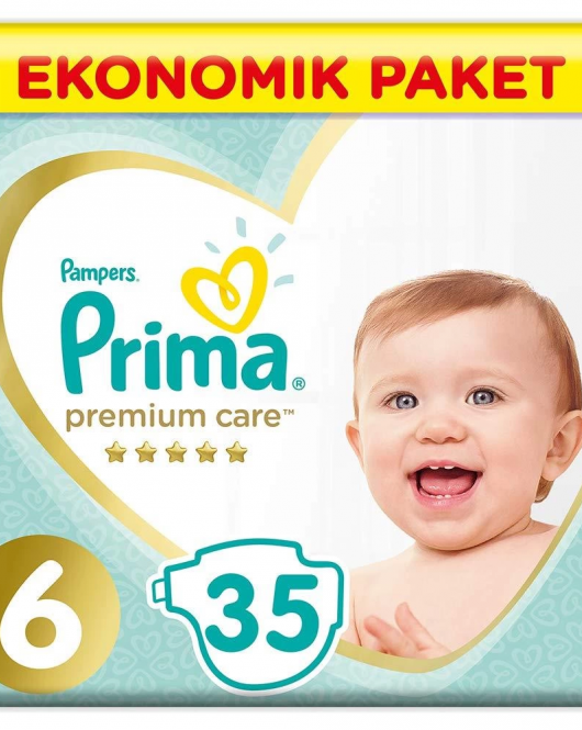 Prima Premium Care Bebek Bezi Eko Paket 6 Beden 35 Adet