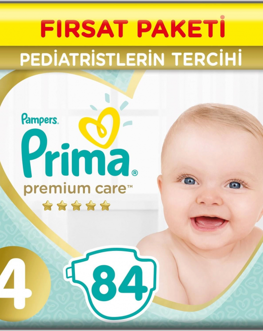 Prima Premium Care Bebek Bezi Fırsat Paketi 4 Beden 84 Adet