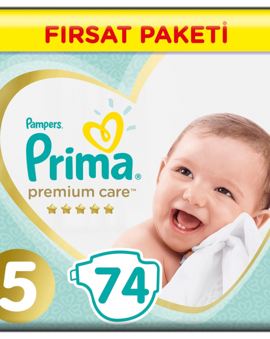 Prima Premium Care Bebek Bezi Fırsat Paketi 5 Beden 74 Adet