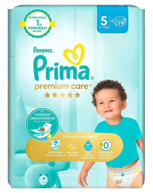 Prima Premium Care Bebek Bezi İkiz Paket 5 Beden 19 Adet