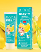 R.O.C.S.Baby Muz Tadında Diş Macunu + Fırçası Set 0-3 Yaş