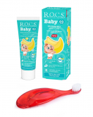 R.O.C.S.Baby Muz Tadında Diş Macunu + Fırçası Set 0-3 Yaş