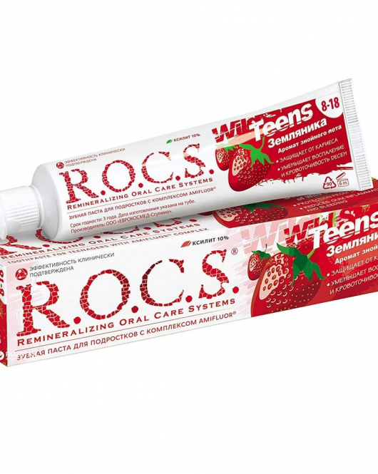 R.O.C.S.Teen Yaban Çileği Diş Macunu 8-18 Yaş 60 ml