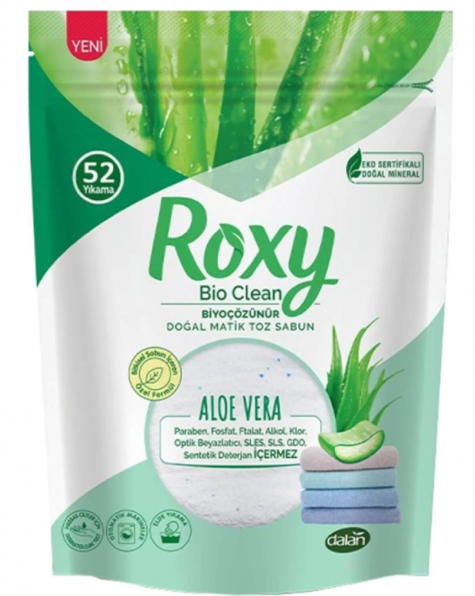 Roxy Bio Clean Doğal Matik Toz Sabun Aloe Vera 1600 Gr