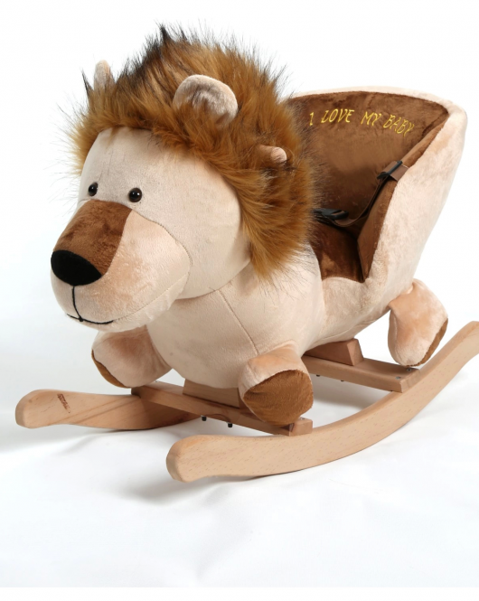 Safeline Bebe Peluş Ahşap Sallanır Oyuncak Aslan