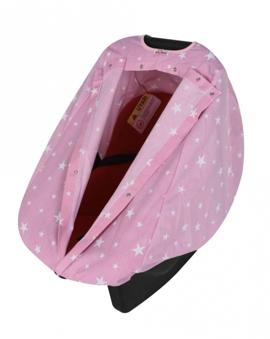 Sevi Bebe Ana Kucağı Örtüsü ART-237 Pembe Yıldız
