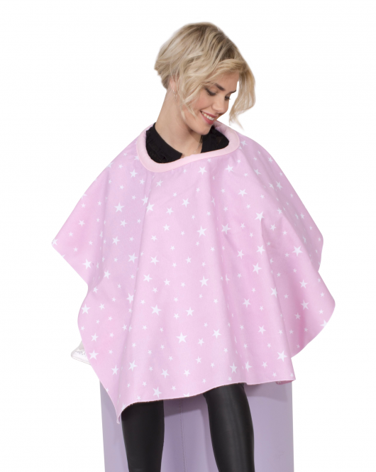 Sevi Bebe Anne Emzirme Örtüsü Önlüğü Art-6280 Pembe Yıldız