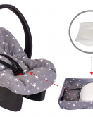 Sevi Bebe Bel Destekli Ana Kucağı Örtüsü ART-61 Gri Yıldız