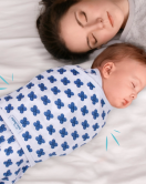 Sevi Bebe İnterlok Bebe Kundak ART-118 Mavi Çizgili