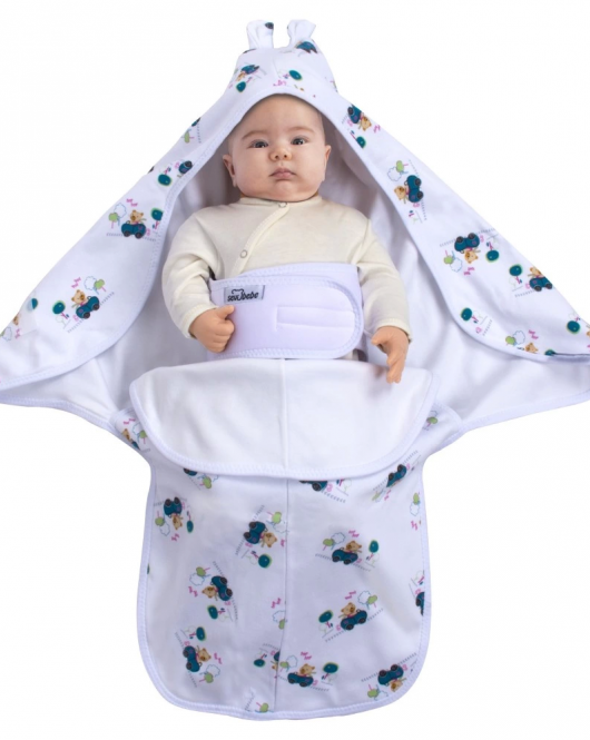 Sevi Bebe İnterlok Bel Koruyuculu Kundak Art-558 Arabalı Ayı