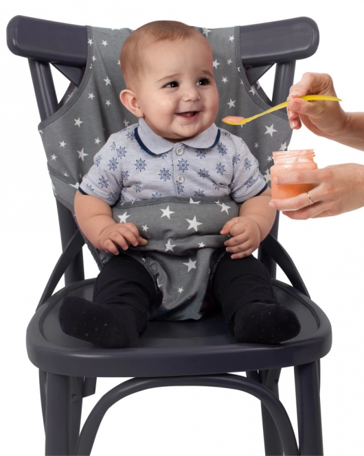 Sevi Bebe Kumaş Mama Sandalyesi Art-152 Gri Yıldız