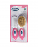 Sevi Bebe Naturel Fırça Tarak Seti ART-401 Pembe