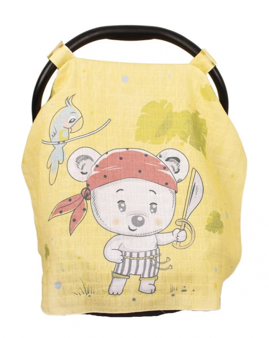 Sevi Bebe Pano Baskılı Müslin Ana Kucağı Örtüsü ART-316 Korsan