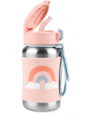 Skip Hop Zoo Pipetli Paslanmaz Çelik Suluk 350 ml Gökkuşağı