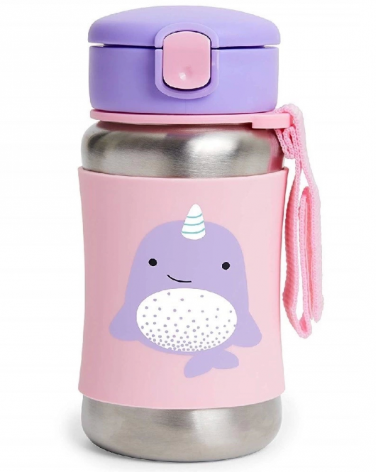 Skip Hop Zoo Pipetli Paslanmaz Çelik Suluk 350 Ml Narwhal