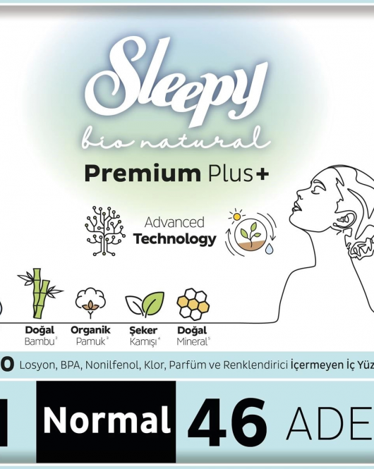 Sleepy Bio Natural Premium Plus Mega Normal Ped 46 Adet