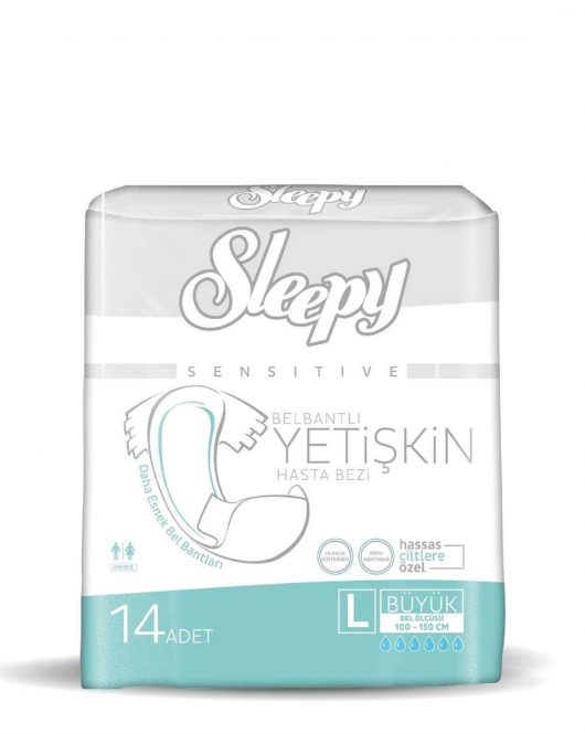Sleepy Hasta Bezi Sensitive L Beden 14 Adet