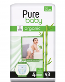 Sleepy Pure Baby Organik Külot Bez 2Li Jumbo 4 Beden 7-16 Kg 48 Adet