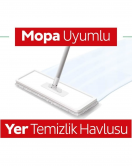 Sleepy Yer Temizlik Havlusu Mop Uyumlu 50 Adet Beyaz Sabun