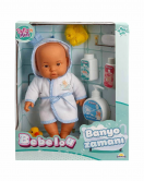Sunman Bebelou Banyo Zamanı Bebek Seti 35 Cm