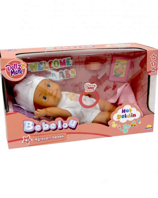 Sunman Bebelou Hoşgeldin Sesli Ağlayan Bebek 30 Cm