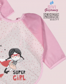 Süper Girl Desenli Sıvı Geçirmez Giyilebilir Mama Önlüğü (süper Girl)
