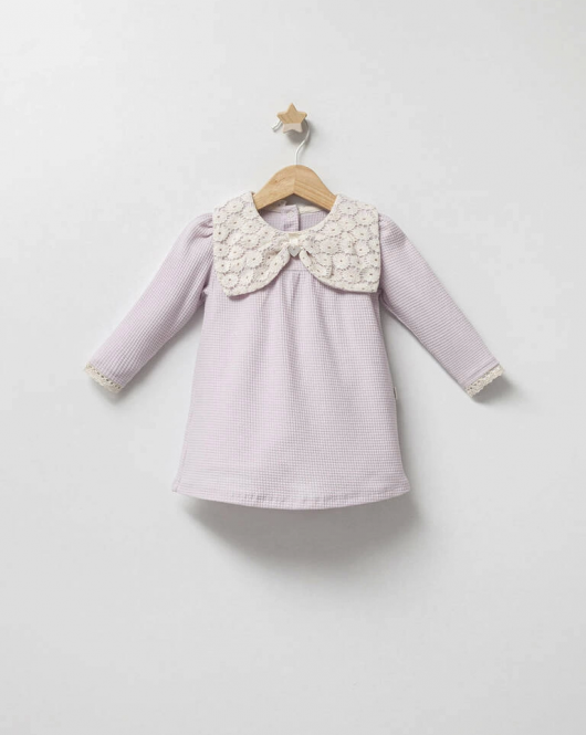 Tongs Baby Lace Heart Bebek Elbise 5094 Lila