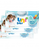 Uni Baby Aktif Islak Cep Mendili 3lü 45 Yaprak