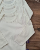 Unisex % 100 Pamuk Uzun Kol 3 Adet Bebek Ve Çocuk Body