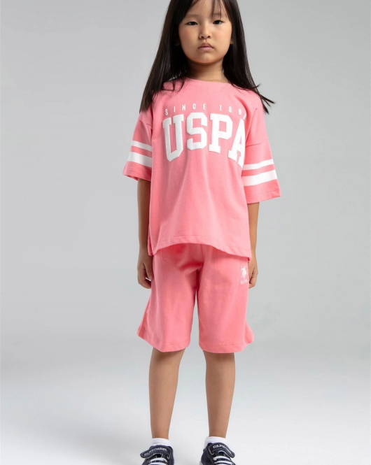U.s Polo Bermuda Takım Us2091-4 Neon Pembe
