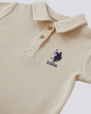 U.s. Polo Erkek Bebek 2'li Kısa Kol Tshırt Takım Usb1899 Krem