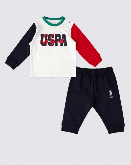 U.S. Polo Erkek Bebek 2'Li Takım 1824 Krem