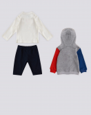U.s. Polo Erkek Bebek 3'lü Takım 1483 Gri Melanj