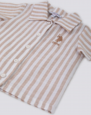 U.s. Polo Erkek Bebek Kısa Kol 2'li Takım 1160 Bej Çizgili