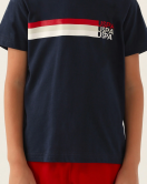 U.S. Polo Erkek Çocuk Bermuda Takım 1764-4 Lacivert