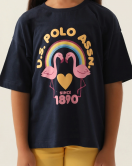 U.S. Polo Kız Çocuk Bermuda Tayt Takım 1841-4 Lacivert