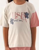 U.s. Polo Kız Çocuk Pijama Takım 1809 Bej