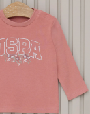 U.S.Polo Kız Bebek Uzun Kol 2'Li Takım USB2130 Retro Pembe