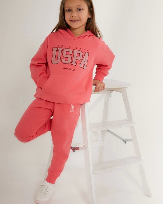 U.S.Polo Kız Çocuk Eşorfman Takımı US1601 Pembe