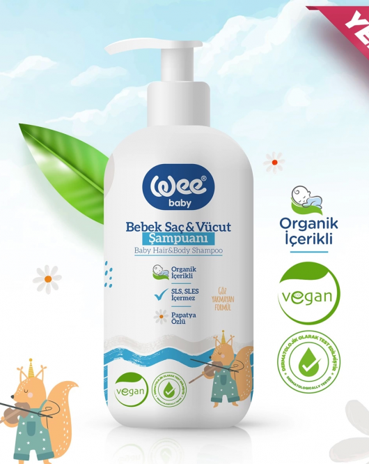 Wee Baby Bebek Saç ve Vücut Şampuanı 500 ml