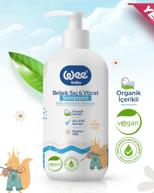Wee Baby Bebek Saç ve Vücut Şampuanı 750 ml