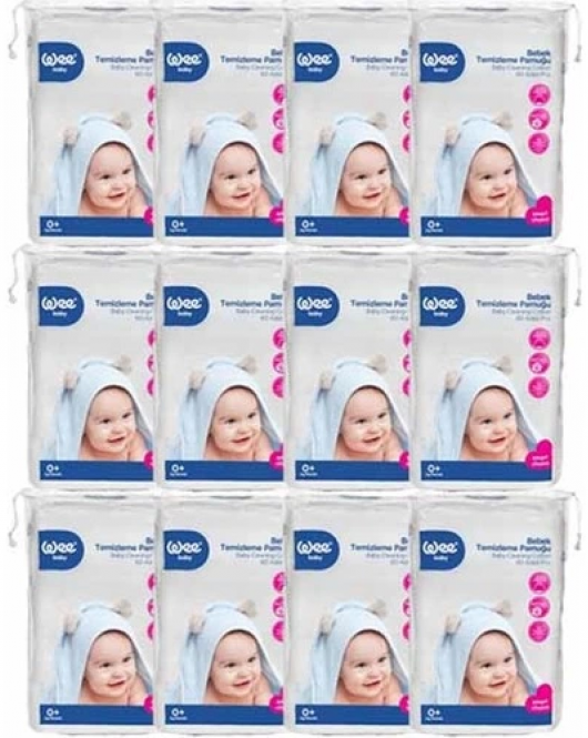 Wee Baby Bebek Temizleme Pamuğu 60 Adet 12 Paket