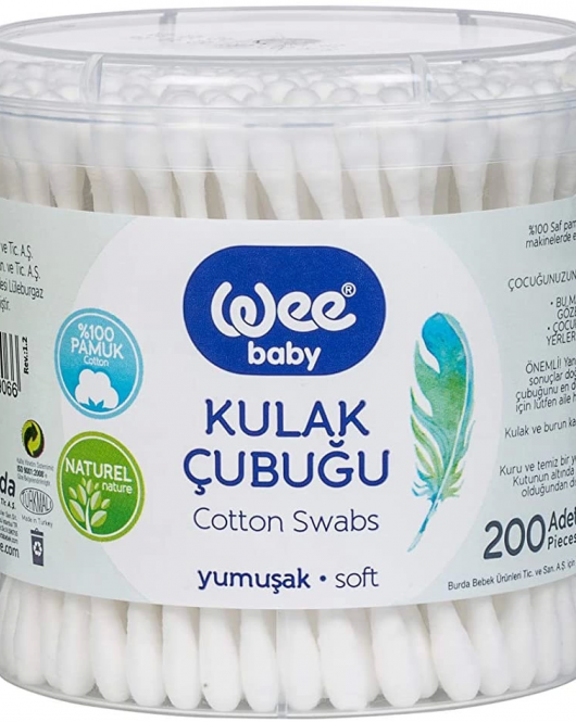 Wee Baby Kulak Temizleme Çubuğu (200 Adet) 906
