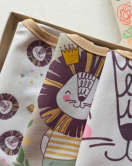 Yeni Kaplan Temalı Kare 3 Parça Microfiber Mama Önlüğü Kendi Kutusunda (su Geçirmez) Çıtçıtlı