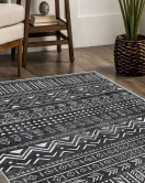 Vintage Desenli Halı, Pamuk Dokuma Pamuklu Taban Dekoratif Halı Kilim 45