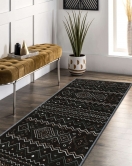 Vintage Desenli Halı, Pamuk Dokuma Pamuklu Taban Dekoratif Halı Kilim 49